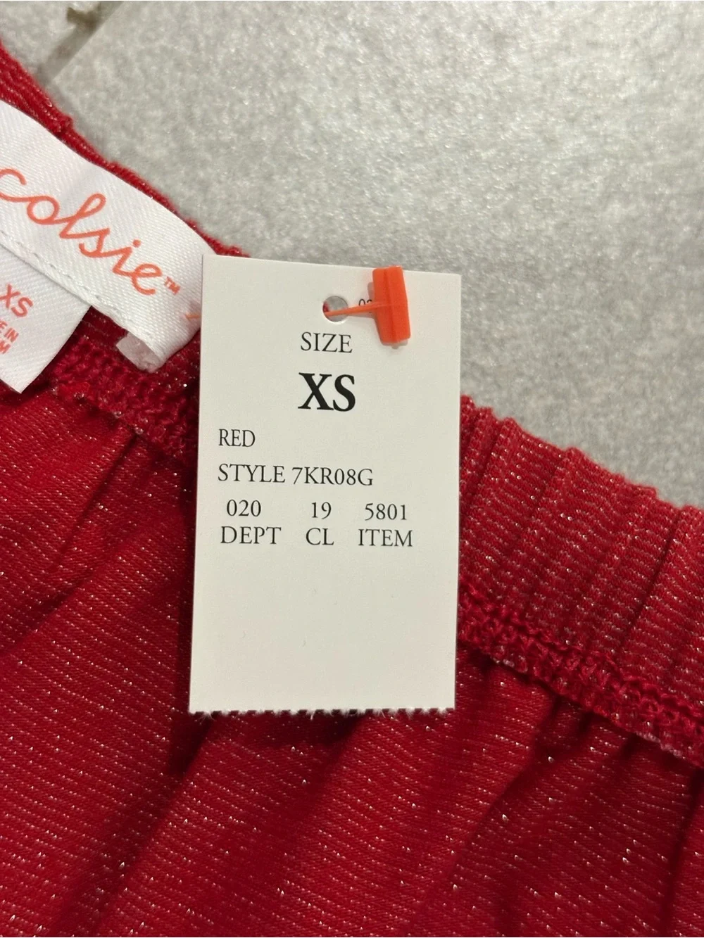 Colsie Red Sparkle 3-Piece Pajama Lounge Set Size XS